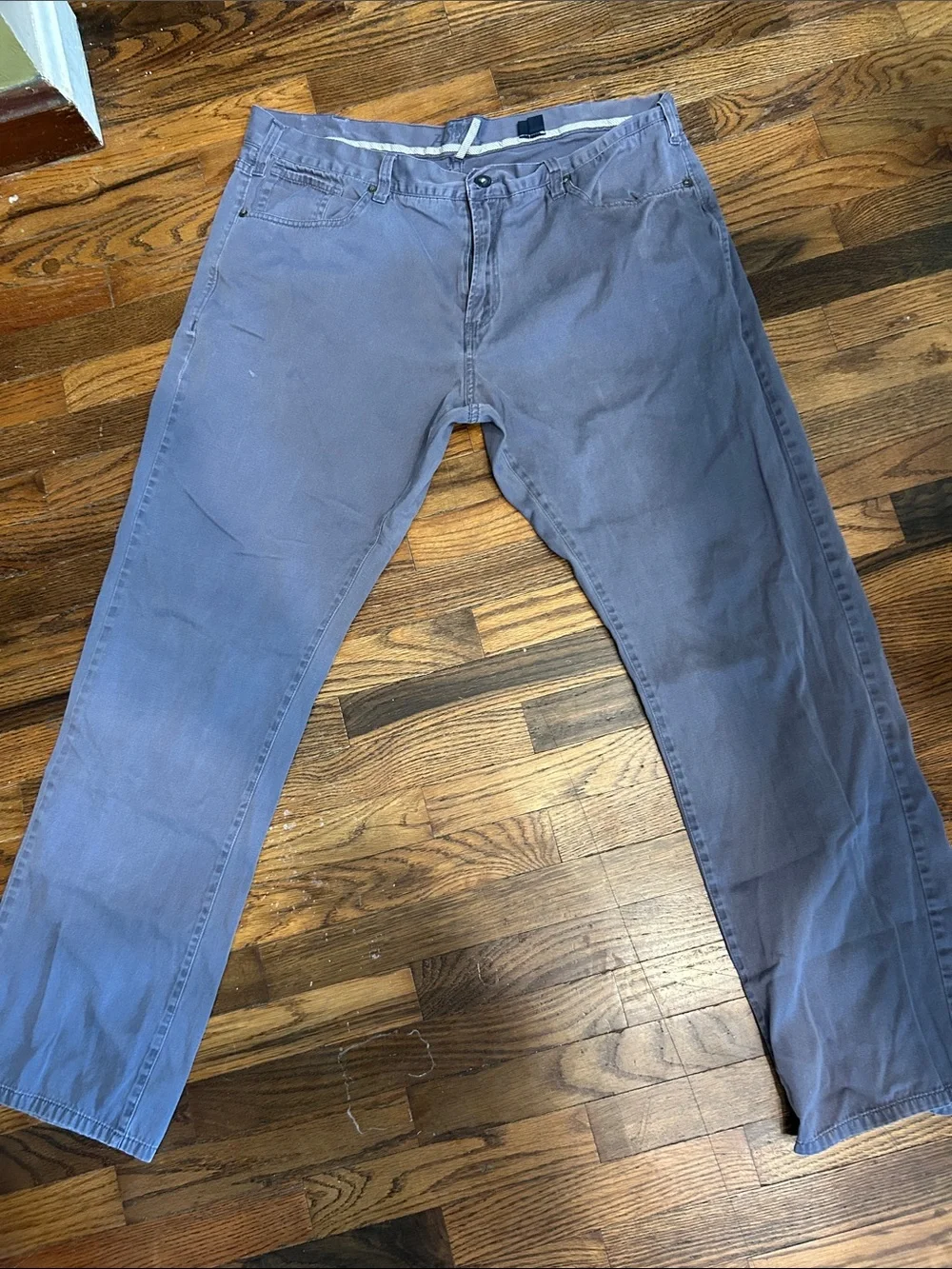 Hart Schaffner Marx Men's Straight Jeans in Dusty Blue-Gray